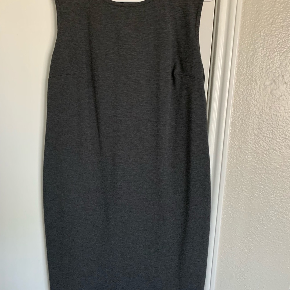 Talbots gray knit sheath dress